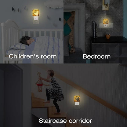 Crow with New Moon Night Light Plug into Wall, Flying Crow Dusk to Dawn Night Light,0.5w Energy Saving Sleep Friendly Nightlights for Kids Boys Girls Home Decor