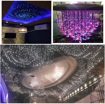 AZIMOM PMMA Plastic 100pcs 0.03in9.8ft End Glow Fiber Optic Cable Strands Roll for Star Sky Ceiling All Kind LED Light Engine Driver