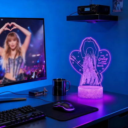 Teen Gir Gifts - Christmas Gifts for Music Fans, 16-Color LED Night Light with Remote & Touch, Cute Room Decor and Fan Gift, Birthday and Christmas Gifts for Teen Girls and Friends