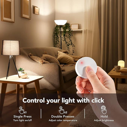 OREiN Smart Edison Light Bulbs with Smart Button, WiFi ST19(58) Vintage Light Bulbs E26 Base, 800lm Dimmable 2700K-6500K Tunable White, Smart Filament Bulb That Work with Alexa, 60W Equivalent, 6Pack