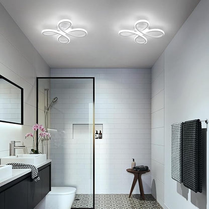 ADISUN Modern LED Ceiling Light, 6000K Semi Flush Mount Ceiling Light Fixture, Modern Unique Ceiling Lights for Living Room Bedroom Corridor Aisle Hallway, 2 Pack