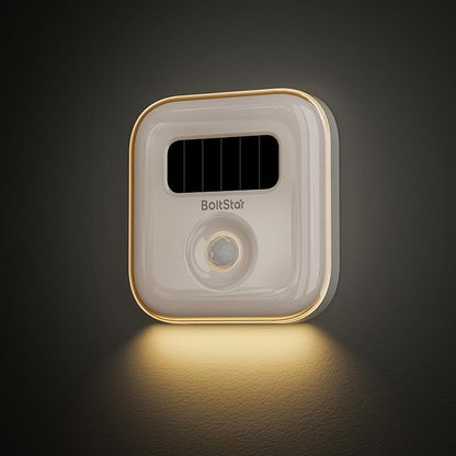 Motion Sensor Night Light: Solar Night Light Indoor with No Charging Needed, Magnetic Wall Mount or Tabletop, 3000K Soft Warm Light for Bedroom, Bathroom, Hallways, Stairway