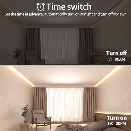 100FT COB LED Strip Lights Warm White Dimmable DC 24V 3000K Flexible LED Tape Light for Bedroom, with Remote and app Control LED Tape Lights,for DIY Home Decoration(2 Rolls of 50ft)