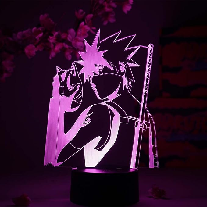 Otaku Lamps Kakashi ANBU Naruto – Anime Night Light, 16 Color RGB LED – Gift for Otaku
