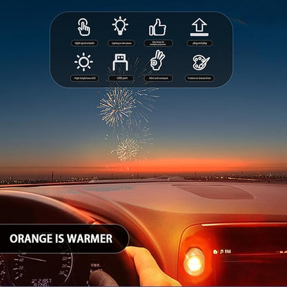 Mini USB Touch Control LED Ambient Light -4 Lighting Modes (Stable/dimmable SOS, Slow Flash, Breathing) Suitable for car interiors, Homes, Camping, and Party Decorations Snaptrol(Pink)