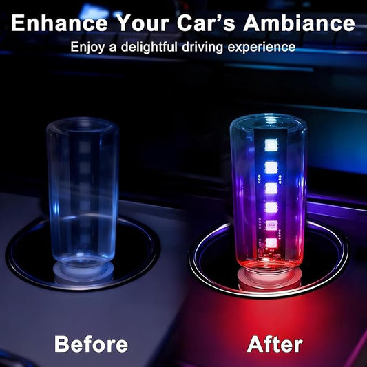 8 Packs USB Light for Car, Touch Dimmable Car Interior Ambient Lights - Portable Mini USB LED Light Bulb, Retro Glass Bottle Night Light for Vehicle, Bedroom, Hallway, Camping (Multicolor)