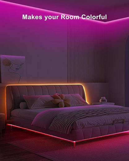 Tatazone 16.4ft Bluetooth RGB COB Led Strip Lights with Remote, Dimmable Smart App Led COB Light Strip, Color Changing Music Sync, Indoor RGB Led Lights for Bedroom, Home Decor, Party