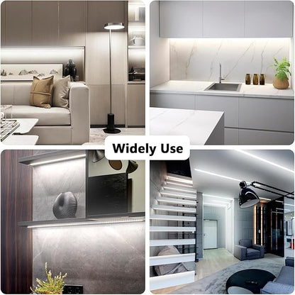 dalattin White COB LED Strip Lights, 16.4ft Dimmable Super Bright 24V Led Tape Light 6500K 1600 LEDs Daylight White Lights for Bedrooms, Mirror, Kitchen, Home Decoration