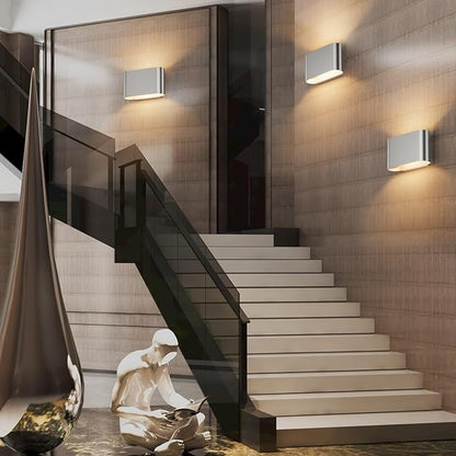 Aipsun Nickel LED Wall Sconces 1 Pack Indoor Modern Wall Lights Hardwired Up and Down Interior Wall Mount Light for Living Room Bedroom Hallway Warm White 3000K(with G9 Bulbs)