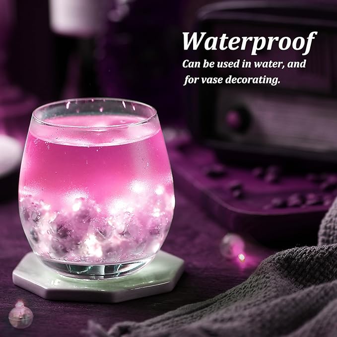 100PCs Mini Led Lights with Hook, Waterproof Round Tiny Led Light for Party Decorations Neon Lights for Birthday Party and Wedding Decoration,Pink