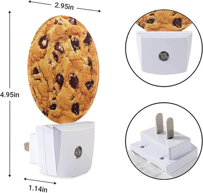 EKOBLA Cookie Plug-in Night Light, Chocolate Chip Cookie LED Nightlight for Kids, 0.5W Sleep Friendly for Stairway & Bedroom