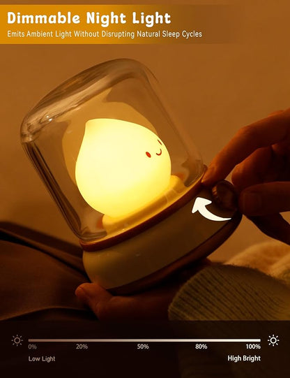 WANIDEA Cute Chibi Flame Lamp, Anime Cozy Lights, Retro Rechargeable Night Light, Decor, Cute Desk Accessories, Gifts.
