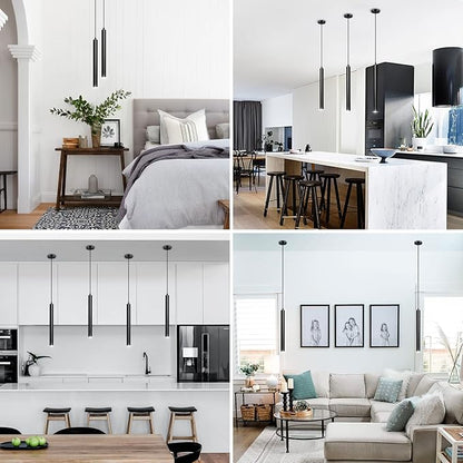 OKELI Modern Pendant Lights 4000K LED Dimmable Pendant Light Fixtures Pendant Lighting for Kitchen Island,Bar,Bedroom, 15.7inch, 10W, ETL, 3Pack