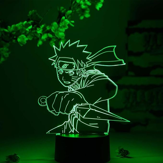 Otaku Lamps Naruto Uzumaki Kunai Naruto – Anime Night Light, 16 Color RGB LED – Gift for Otaku