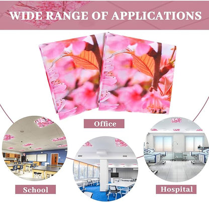 Patelai 8 Pack Fluorescent Light Covers for Classroom Ceiling 4 x 2 Feet Magnetic Light Covers Filter for Office School Drop Ceiling Supplies(Sakura)