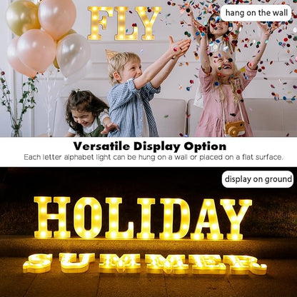 Small Led Marquee Letters, Light Up Letters, 8.58 Inch Led Letter Lights, Battery Powered Lighted Sign for Table, Party, Birthday, Christmas Decor (Letter L)