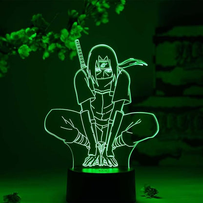 Otaku Lamps Itachi Uchiha Night Naruto – Anime Night Light, 16 Color RGB LED – Gift for Otaku
