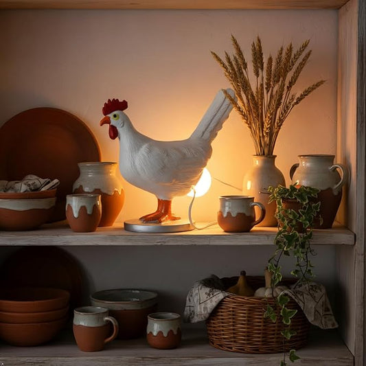 3D Egg-Laying Chicken Lamp - USB LED Table Light, DIY-Friendly & Compact | Ideal Easter/Birthday Gift for Chicken Lovers, Whimsical Home Decor