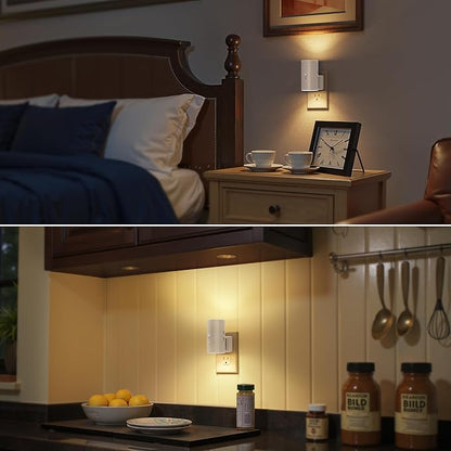 Briignite Motion Sensor Night Light,2 Pack Motion Activated Plug in Night Lights, 0-100LM Dimmable Soft White 3000K, Motion Sensor Light Indoor for Bathroom Hallway Bedroom Stairway Kid Elderly Pet