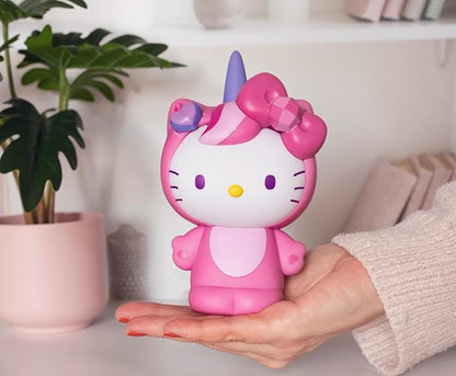 Surreal Entertainment Sanrio Hello Kitty Unicorn 6-Inch PVC Figural Mood Light | Portable Night Light Lamp for Bedroom