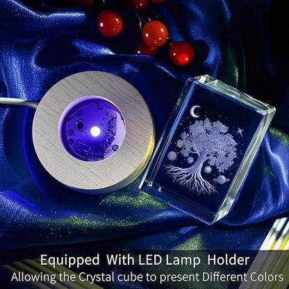 3D Tree of Life Crystal Lamp, Color - Changing Light Base, Tree of Life Gifts for Women,Celtic/Xmas/Birthday Gift Night Light Decor