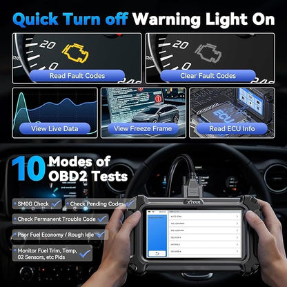 XTOOL D5S OBD2 Scanner with Touchscreen, Code Reader for Cars & Trucks with 16 Resets, Crank Sensor Relearn, Throttle Relearn, EPB, FCA, CAN FD for GM, Engine ABS SRS Transmission Car Diagnostic Tool