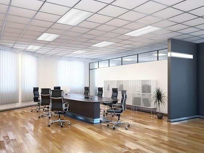 Lithonia Lighting 2x2 Lensed LED Troffer Light, Recessed LED Drop in Ceiling Light with Prismatic Lens for Grid Ceilings, 120 Volt, 4000K Cool White