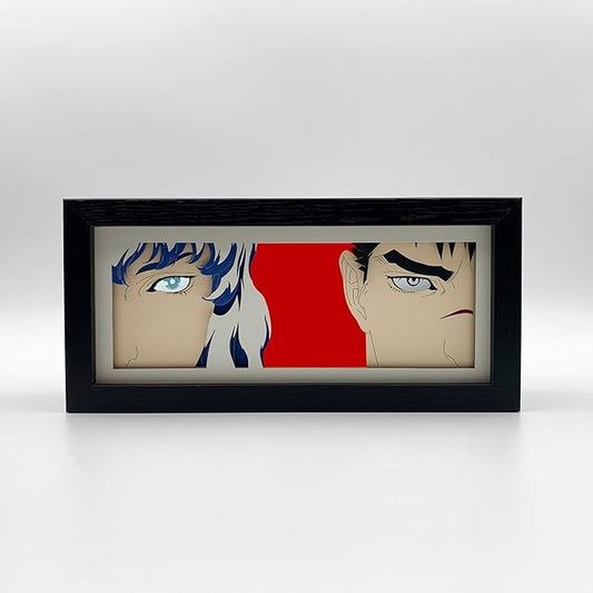 Guts & Griffith Light Box - Berserk – Anime Lamp Figure Night Light – 3D Anime Room Décor Gift for Otaku