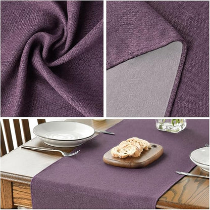 Artoid Mode Purple Table Runner, Seasonal Summer Washable Kitchen Dining Table Decoration for Home Party Decor 13x108 Inch