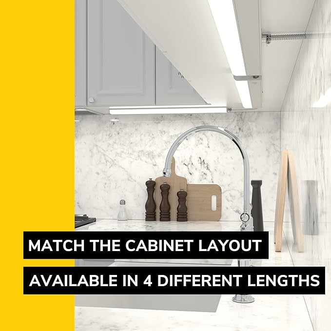 Inlight 24-inch Hardwired Only LED Under Cabinet Lighting, Daylight White(5000k), Dimmable, Matte White Finished, ETL Listed, IN-0201-13-WH-50