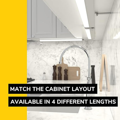 Inlight 30-inch Hardwired Only LED Under Cabinet Lighting, Daylight White(5000k), Dimmable, Matte White Finished, ETL Listed, IN-0201-14-WH-50