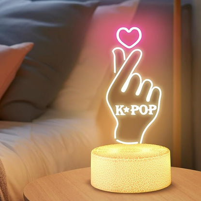 K-pop Decorative Night Light, Kpop Merchandise Gift Girl Idol Theme Singing Creative LED Night Light, Perfect as a K-pop Fan Gift or Holiday Present