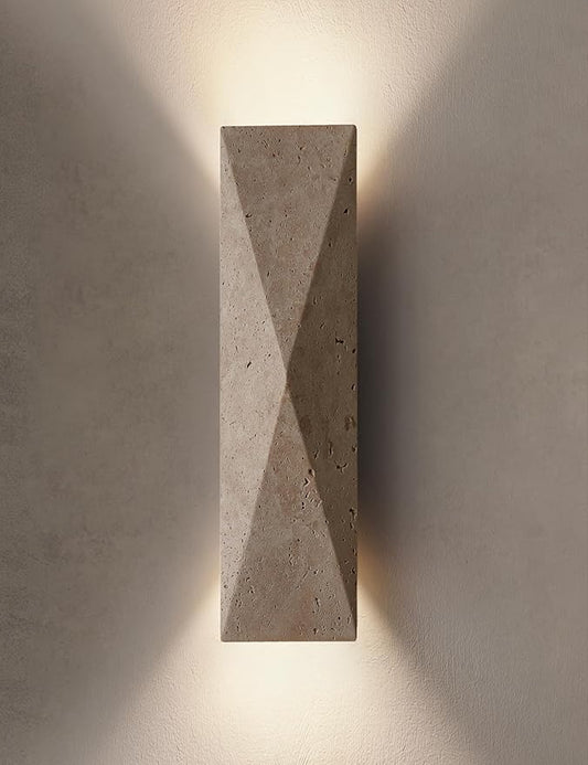 Alabaster Wall Sconce, 15.74" Natural Marble Wall Sconce Vanity Light Fixture for Living Room,Modern Wall Light, Marble Lighting for Bedroom, Staircases，Entryway