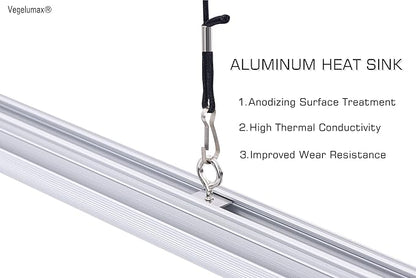 LED Grow Light Lamp for Indoor Plant Seedling Germination Vege Flower Growth,Full Spectrum CRI 90+ High Output White Light CCT 6500K,Isolated Dimming Driver with On/Off Switch,100 Watt,4Feet