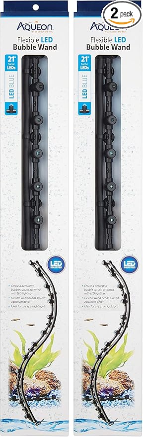 Aqueon Flexible LED Bubble Wand Blue 21 Inches (Pack of 2)