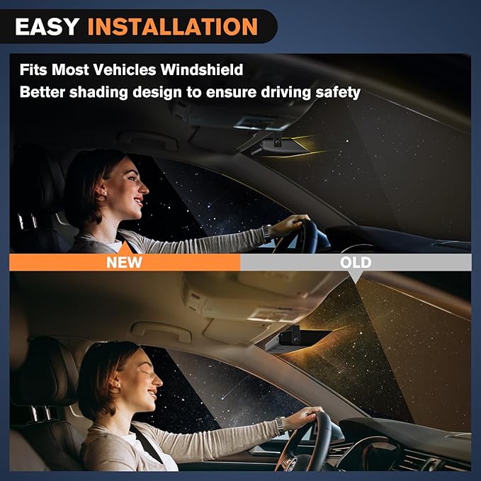 Nilight 32LED Amber Emergency Dash Strobe Lights with Controller Suction Cups Warning Hazard Interior Front/Rear Windshield Deck Split Light Bar for Trucks Construction Vehicles