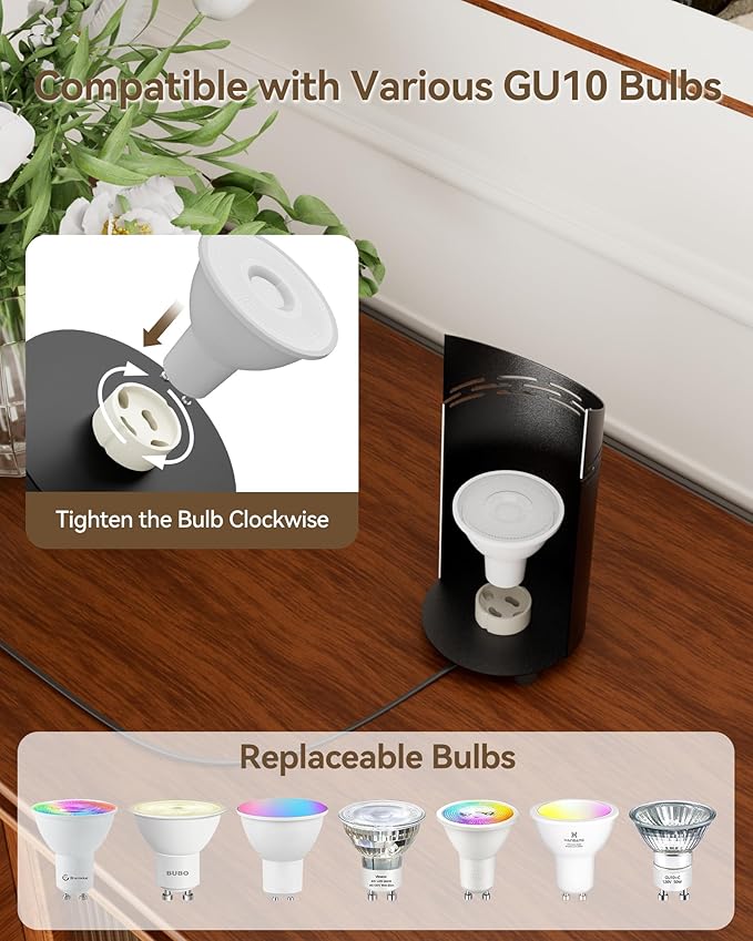 2 Pack Uplights Indoor Floor Can Lights, 3000K/4000K/6000K Spotlight Indoor with GU10 Bulbs, Uplighting Spotlights with Foot Switch for Living Room Corner Sofa House Plant Wall Artwork Decor