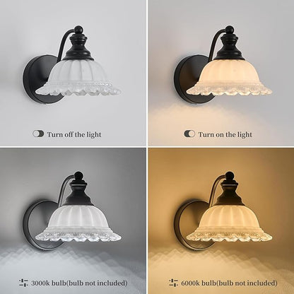 XIEDUN Vanity Light Black Wall Sconces Modern Bathroom Sconces