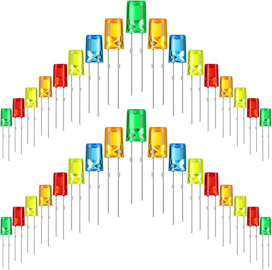Mudder 180 Pcs Valentine LED 5mm String Light Mini Replacement Bulb Energy Efficient LED Halloween Wire Light Connectable Home Decor for Festival Patio Garden Christmas Wedding Holiday (Multicolor)