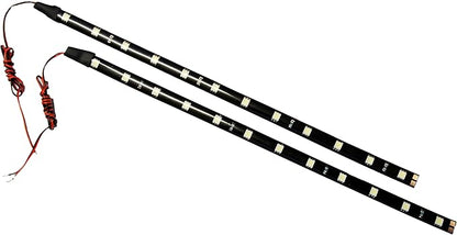 SOCAL-LED LIGHTING 30cm 12" Blue Flexible LED Strips High Power Bright 5050 12 SMD Car DRL Under Dash Accent Light, Waterproof, Cuttable, Pack of 2