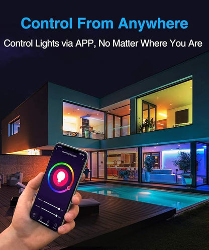 Smart LED WiFi Controller, Updated Wireless 24 Keys RF Remote Control for GRB BGR RGB LED Strip Lights, Compatible with Alexa Google Assistant IFTTT with Free Magic Home App (2 Pack)