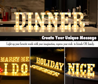 Small Led Marquee Letters, Light Up Letters, 8.58 Inch Led Letter Lights, Battery Powered Lighted Sign for Table, Party, Birthday, Christmas Decor (Letter I)
