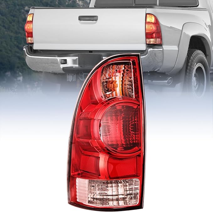 Nilight Taillight Assembly Compatible with Toyota Tacoma 2005 2006 2007 2008 2009 2010 2011 2012 2013 2014 2015 Rear Tail Light Lamp Replacement OE Style Driver Side