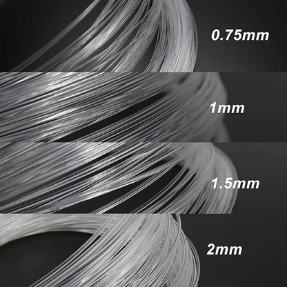 AZIMOM PMMA 0.06in(1.5mm) 2296ft(700Meter) Plastic End Glow Fiber Optic Roll Cable for Fiber Optic Starlight Kits Project Twinkle Star Sky Ceiling Headliner Decor