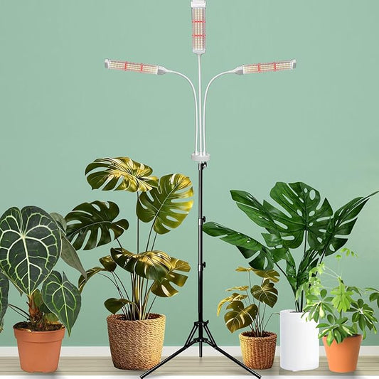 315 LED Grow Lights for Indoor Plants Full Spectrum, LED Plant Light with Stand, Adjustable Height, Plant Grow Lights with Auto 4/8/14/H Timer for Indoor Tall Plants.
