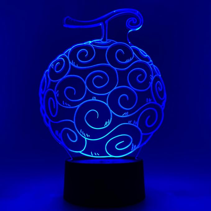 Otaku Lamps Gum Gum Fruit One Piece – Anime Lamp Figure Night Light, 16 Color RGB LED – 3D Anime Room Décor Gift for Otaku