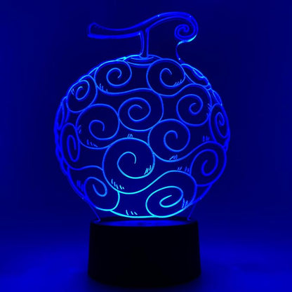 Otaku Lamps Gum Gum Fruit One Piece – Anime Lamp Figure Night Light, 16 Color RGB LED – 3D Anime Room Décor Gift for Otaku