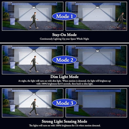 6-Pack Solar Wall Lights Outdoor with 3 Modes & Reflector, Waterproof Bright 178 LEDs Motion Sensor Security Lights, Solar Powered Flood Lights for Patio Garden Yard Porch Garage Front Door