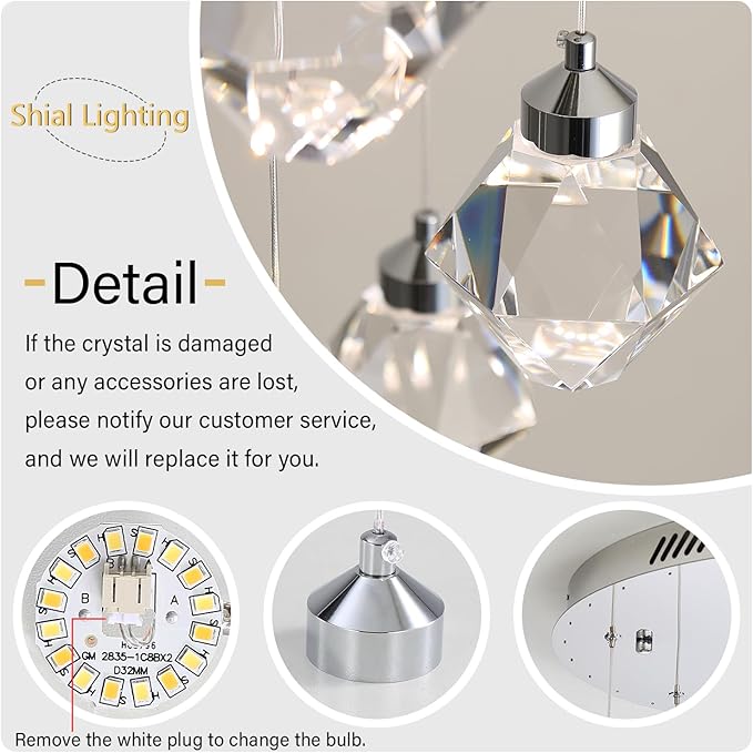 H138 High Ceiling Crystal Chandelier, 14-Light Chrome Pendant Light Fixture, Luxury Raindrop Chandelier for Foyer, Staircase, Villa, Entryway, Modern Large Crystal Lighting for Living Room