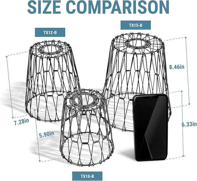 KOSTA Pendant Light Fixtures, Adjustable Hanging Ceiling Lamp with Metal Cage Lamp Shade Covers Decorative, Vintage Retro Industrial Style for Kitchen, Cafe, 12 Inch, E26, Bulb Not Included